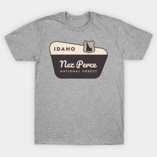 Nez Perce National Forest Idaho Welcome Sign T-Shirt